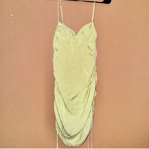 ZARA Women's Green Spaghetti Strap Dress - Size Small - Excellent Condition - Picture 1 of 10